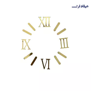عدد ساعت 4 عددی 4 سانتی یونانی طلایی با نشان خطی مبلمان نوراس مدل 14132044