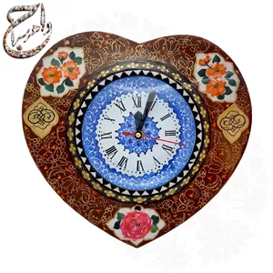 ساعت مینا کاری و خاتم کاری بر پایه چوب مبلمان نوراس مدل 14133648 