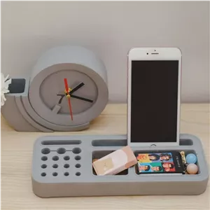 ست رومیزی ساعت و جاقلمی ست رومیزی بتنی ست workplace مبلمان نوراس مدل 14134345