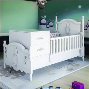 تخت خواب نوزاد و نوجوان زیبا مبلمان نوراس مدل 14117701