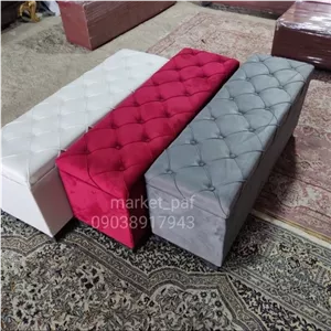 پاف صندوقی سه نفره.نیمکت.صندلی.پاف صندوقدار.پاف باکس دار مبلمان دیرا مدل 12110262