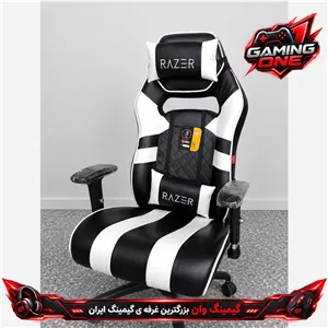 صندلی گیمینگ G2020 با تنظیم ارتفاع و پشتی، فوم سرد، چرم و پایه فولادی 3 میل مبلمان دیرا مدل 12118946