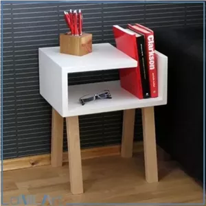 میز پاتختی فانتزی با پایه های چوب طبیعی مبلمان دیرا مدل 12125739