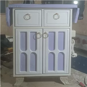 میز اتو درب و کشو رنگ نیم پلی استر براق مبلمان دیرا مدل 12126512