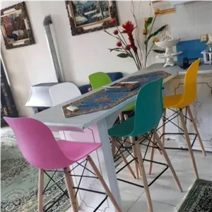 صندلی اپن فایبرگلاس پایه چوبی ارتفاع 67 مبلمان دیرا مدل 12128300