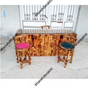 میز کانتر کانتر چوبی روستیک پیشخوان روسی میزکانتر چوبی سنتی مبلمان دیرا مدل 12128499