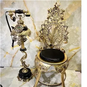تلفن برنز به همراه صندلی آلیاژ طراحی عالی مبلمان دیرا مدل 12129573