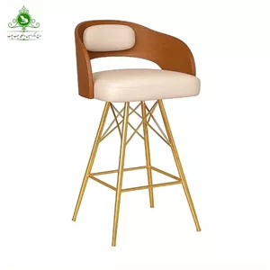 صندلی اپن کد 02 پایه فلزی ایفلی با رنگ پایه ثابت طلایی مبلمان دیرا مدل 12132332