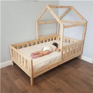 تخت خواب نوزاد چوبی روستیک دکور مدل d50 مبلمان دیرا مدل 12100148