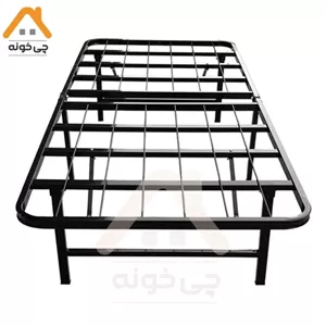 تخت خواب فلزی تاشو مدرن تک نفره تحمل وزن 200 کیلو گرم رنگ کوره ای الکترو استاتیک مبلمان دیرا مدل 12100108