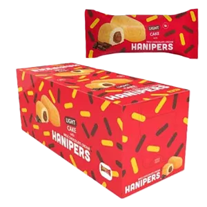 کیک وانیلی با مغز کرم کاکائو هانیپرز - 36 گرم بسته 24 عددی