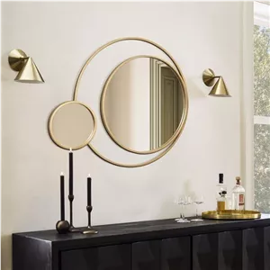 قاب آینه دیواری مناسب کنسول و میز آرایش ( بدونه آینه ) نقره ای