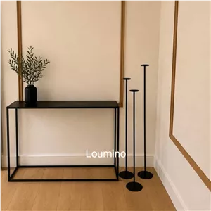 کنسول فلزی ساده با صفحه mdf مشکی