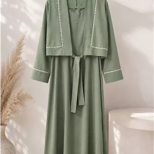 ست کت وسارافون زنانه جنس لینن کد 108