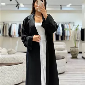 مانتو بلند زنانه رنگ مشکی کد 121