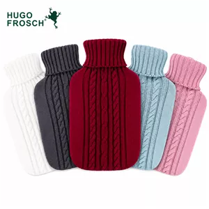 کیسه آب گرم هوگو فروش Hugo Frosch مدل Classic با روکش بافتنی ظرفیت ۱.۸ لیتر