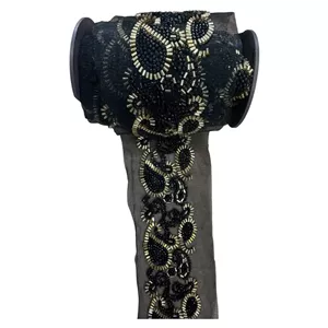نوار کارشده مشکی طلایی طرح اشکی کد s1126