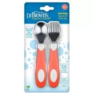 ست قاشق و چنگال استیل کودک دکتر براون Dr Brown’s