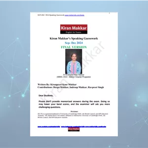 کتاب کیوکارت‌های اسپیکینگ ماکار (Makkar IELTS Speaking Sep-Dec 2024 Final Version) اثر دکتر کیران ماکار نسخه PDF انگلیسی
