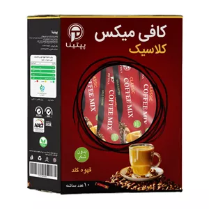 کافی میکس کلاسیککافی میکس فوری با قهوه گلد برزیل و بدون شکر (بسته 10 عدد)