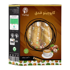 کاپوچینو فندقکاپوچینو فوری با طعم فندق و بدون شکر (بسته 10 عدد)