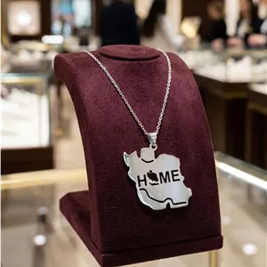گردنبند HOME طرح نقشه ایران کد 6537