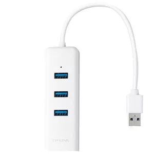 هاب USB 3.0 سه پورت و کارت شبکه تی پی-لینک مدل UE330