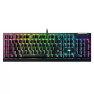 کیبورد باسیم گیمینگ ریزر مدل BlackWidow V4X | سوییچ سبز