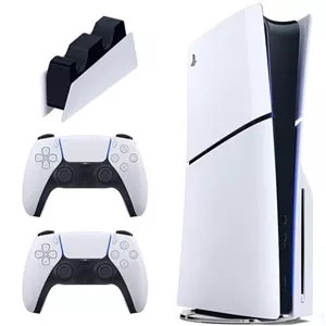 کنسول بازی سونی PlayStation 5 Slim ظرفیت یک ترابایت ریجن 2016A اروپا | همراه دسته اضافه و پایه شارژر