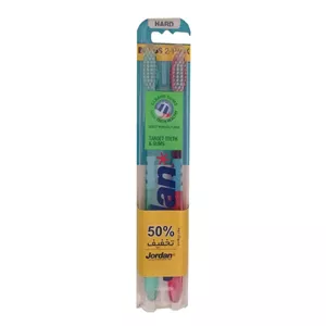 مسواک جردن مدل Target Teeth and Gums با برس سخت بسته 2 عددی 