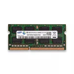 رم لپ‌تاپ DDR3 8 گیگابایت تک کاناله سامسونگ مدل PC3L 12800S فرکانس 1600 مگاهرتز تایمینگ CL11 ولتاژ 1.35 ولت SO-DIMM