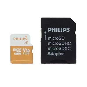 کارت حافظه MicroSDHC فیلیپس مدل Ultra PRO کلاس 10 استاندارد UHS-I U3 سرعت 100MBps ظرفیت 32 گیگابایت به همراه آداپتور