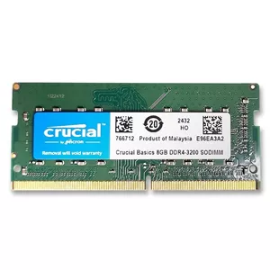 رم لپ‌تاپ کروشیال مدل CL22 DDR4 تک کاناله ظرفیت 8 گیگابایت فرکانس 3200 مگاهرتز نوع ماژول SO-DIMM