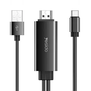 کابل تبدیل USB-C به HDMI   USB یسیدو مدل HM03 طول 1.8 متر
