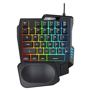 کیبورد گیمینگ ایلون مدل GK104، سوییچ ممبران، Tenkeyless، نورپردازی LED RGB