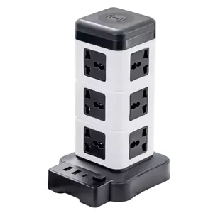 چندراهی برق ایستاده هوشمند ۲۵۰۰ وات مدل Intelligent Vertical Socketبرج با شارژر USB و وایرلس