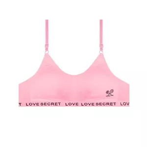 سوتین ورزشی دخترانه نخی دولایه کش LOVE SECRET مدل اسپرت بدون فنر