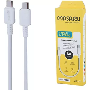 کابل TYPE-C به TYPE-C ماسارو M306C با 0.3 متر طول