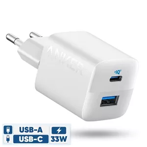 شارژر دیواری 33 وات انکر مدل A2331 با دو پورت USB-C و USB-A