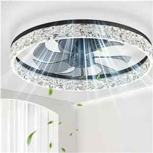 پنکه سقفی مدرن 20 اینچی AM ANNA به همراه چراغ LED – هوشمند، ریموت‌دار و بی‌صدا