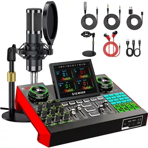 مجموعه‌ای کامل برای ضبط صدا،پادکست،استریم زنده (tenlamp) مدل G10+MIC(P15)،