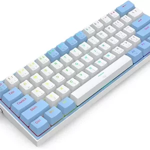 کیبورد گیمینگ مکانیکال ردراگون مدل RGB FIZZ K617 سفید آبی