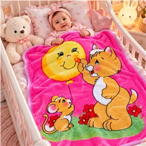 پتوی نوزاد مدل زنبق کد01