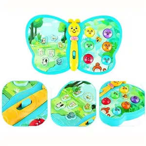 پیانو موزیکال و چراغ‌دار کودک طرح پروانه Jialegu Toys