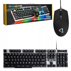 کیبورد و موس گیمینگ وان مکس مدل One Max OM-G6100E RGB