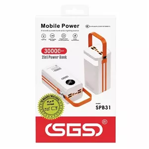 پاوربانک SGS مدل SPB31 ظرفیت ۳۰ هزار میلی آمپر ۲۲.۵ وات