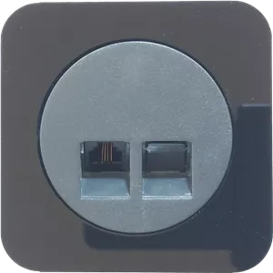 تلفن تک سوکت مدل آدا پلکسی مشکی (مکانیزم+قاب)