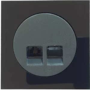 تلفن تک سوکت مدل آوا پلکسی مشکی (مکانیزم+قاب)