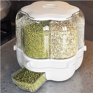جا حبوباتی چرخشی طرح گل سایز بزرگ