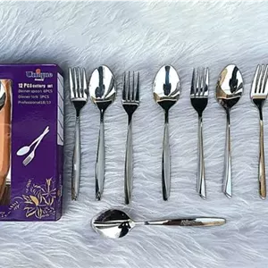قاشق و چنگال ۱۲ پارچه درجه یک یونیک